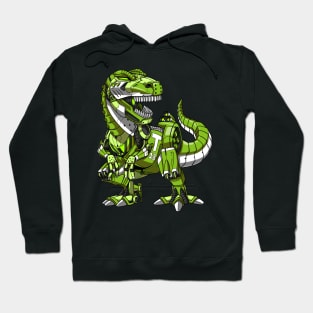 Futuristic T-Rex Dinosaur Robot Hoodie